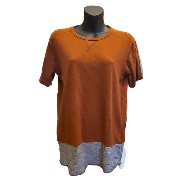 AE Athletic Active Flex shirt top Size Small Rust Orange Grey - Picture 1 of 3